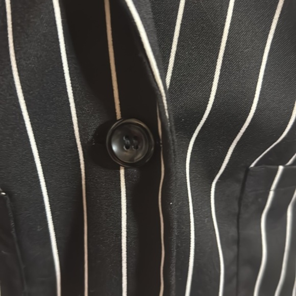 H&M stripe white black jacket blazer M - Picture 2 of 6